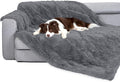 gogobunny Waterproof Dog Blanket for Couch & Furniture Protection - Super Soft Reversible Throw for Large Dogs & Cats, Calming Washable Fur & Sherpa Pet Blanket (60x80 Inch, Light Grey)