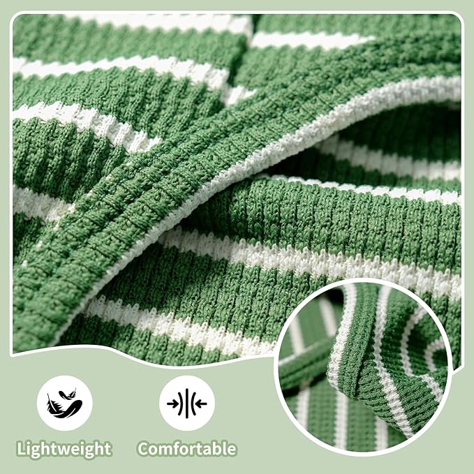 Dog Clothes, Stripe Dogs Shirts for Small & Medium Breeds, Pet Tank Top, Breathable Waffle Fabric Puppy Outfit, Shirt for Chihuahua, Yorkie, Dachshund, Corgi (4Pack, Small)