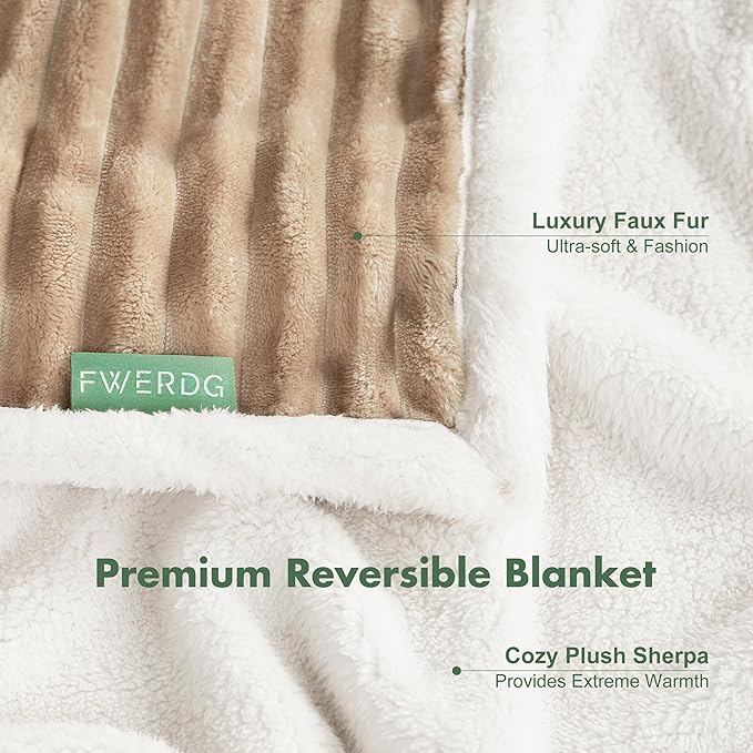 Waterproof Puppy Blankets for Small Dogs - Cozy Fleece Calming Cat Blanket for Couch Furniture Protector, Washable Dog Blankets for Indoors & Outdoors, Linen, 25"x35"