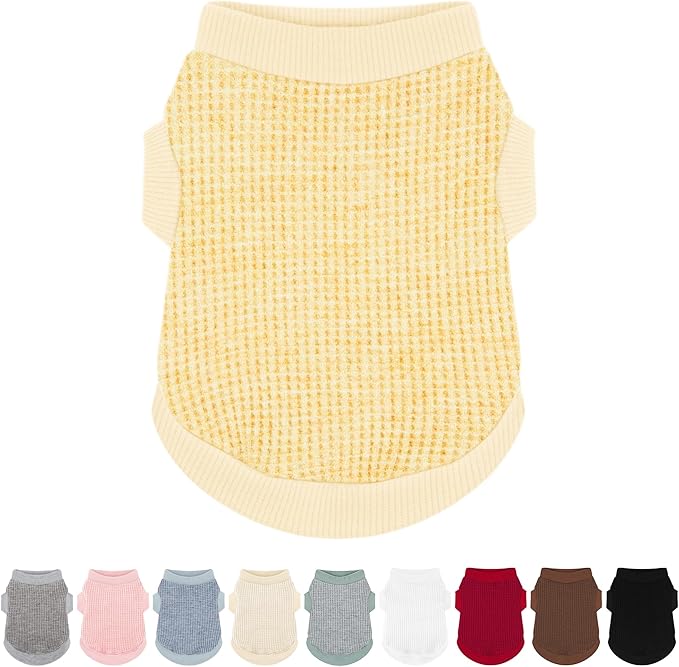 Cozy and Functional Dog Shirts for Small Puppies: Stretchable Ginger Attire with Easy-On Design, Ideal for Chihuahuas and Yorkies - Enhance Comfort and Playfulness on Chill Days Large