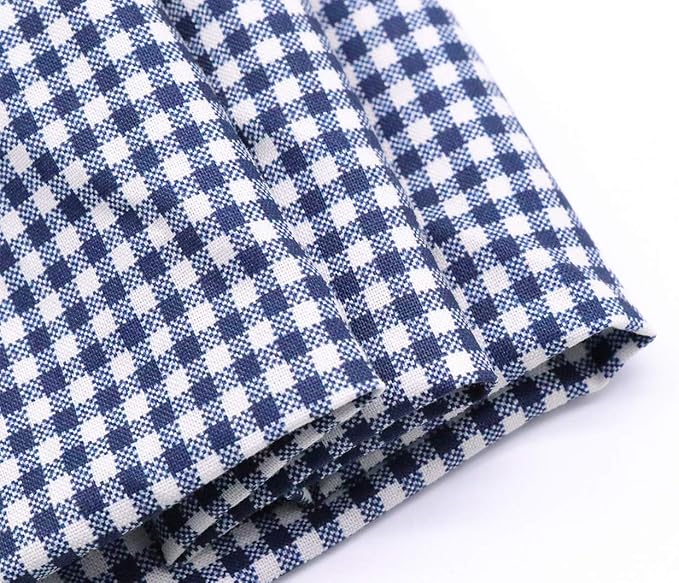 ARING PET Dog Bandanas, Navy Plaid Kerchief Triangle Bibs Scarf for Puppy Small Medium Large Boy Girl Dogs Cats-L
