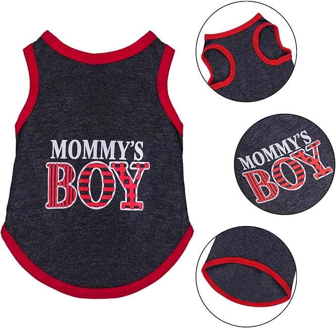 4 Pack Dog Shirts Summer Printed Puppy Clothes Novel Sleeveless Pet T Shirts Dog Clothes for Small Medium Dogs Cats Boy(XS)