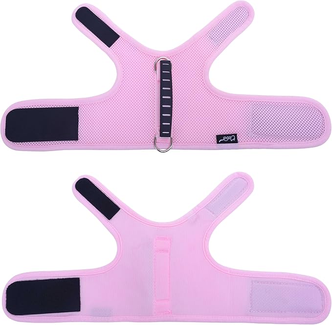 Kitty Harness and Leash for Walking Escape Proof Breathable Mesh Fabric, Solid Pink, Small, Adjustable Cat Walking Jackets with Handle, Padded Stylish Cat Vest