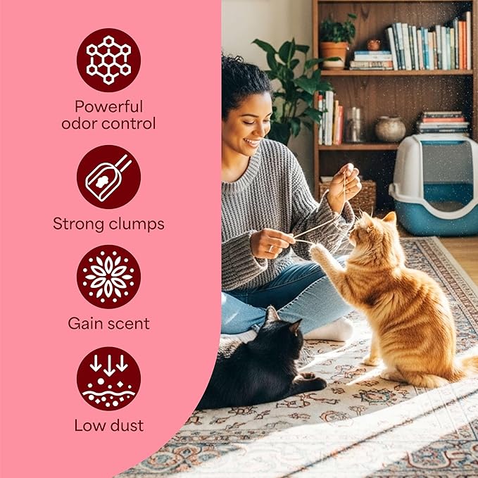 Fresh Step Clumping Litter With Febreze Freshness Gain Original Scent, Low-Dust Formula With Ammonia Block Technology, 14 lb. Box