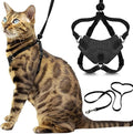 Houdini™ Escape Proof Cat Harness and Leash Set by OutdoorBengal – Black, Large Cat Harness for Walking Big Cats