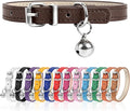 XS Dog Collar for Teacup Adjustable Teacup Dog Collar for Small Medium Large Dogs 3/8 inch Width (Brown, XS)