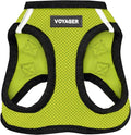 Best Pet Supplies Voyager Step-in Air Harness - All Weather Mesh, Reflective, No Pull Harness for Dogs, Cats - Secure with Hook & Loop Fastener, Buckle, Double D-Rings - Lime Green/Black Trim, L