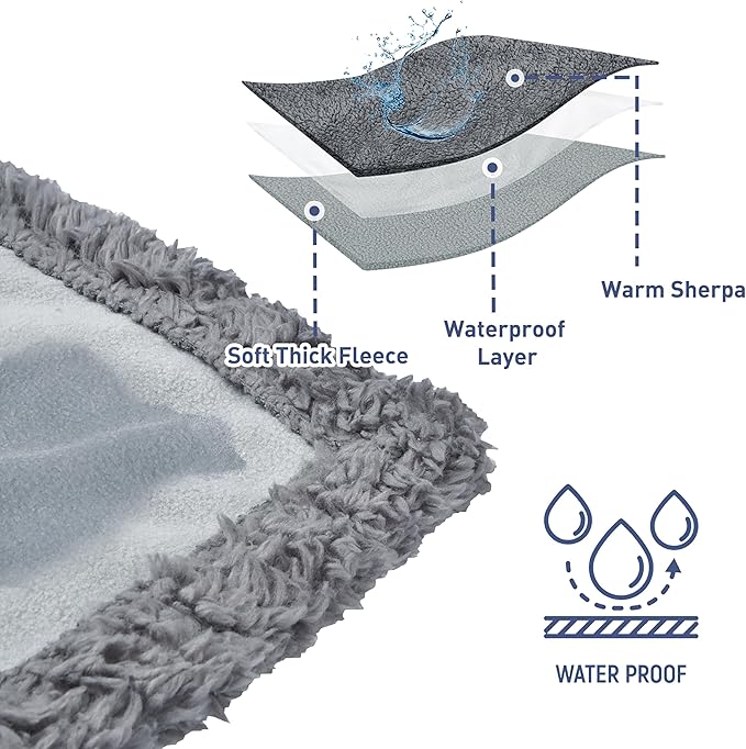 Kritter Planet Waterproof Dog Blanket, Reversible Water Proof Pet Blanket for Couch, Bed & Car, Washable Couch Covers for Medium Dogs - Protects Furniture from Fur, Dirt, and Accidents