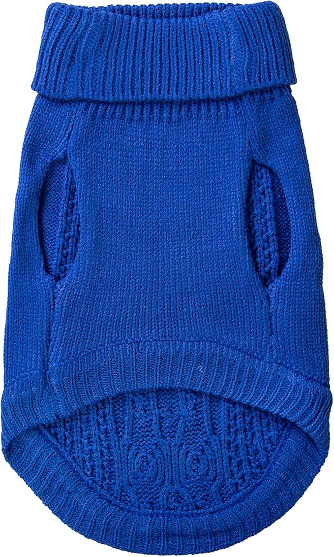Stretchy Cat Sweater - 17 Colors & 6 Sizes | Snug Winter-Ready Knit for Boy/Girl Cats & Kittens(Dark Blue, Large)