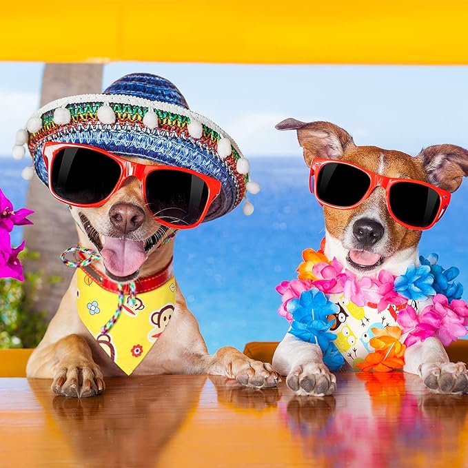 Weewooday 6 Pieces Sublimation Heat Transfer Dog Bandana Triangle Dog Scarf Polyester Pet Bandana DIY Handkerchief Bib for Dogs Puppy