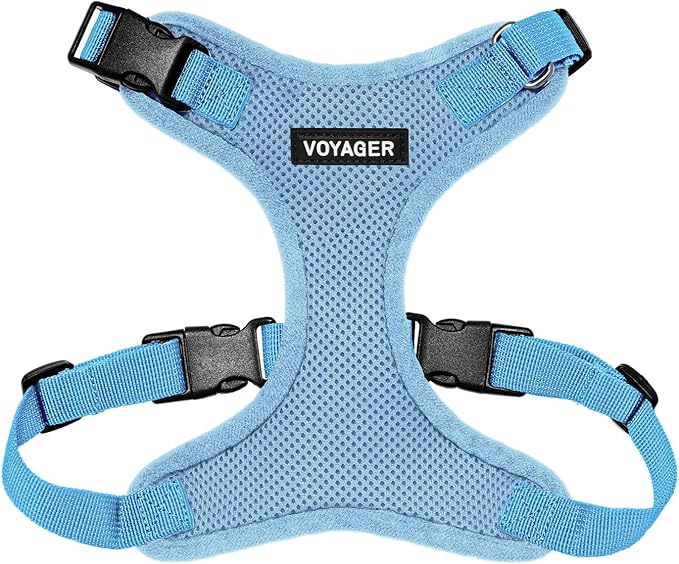 Voyager Step-in Pet Harness - All Weather Mesh, Adjustable Step in Harness for Cats and Dogs by Best Pet Supplies - Baby Blue, XS