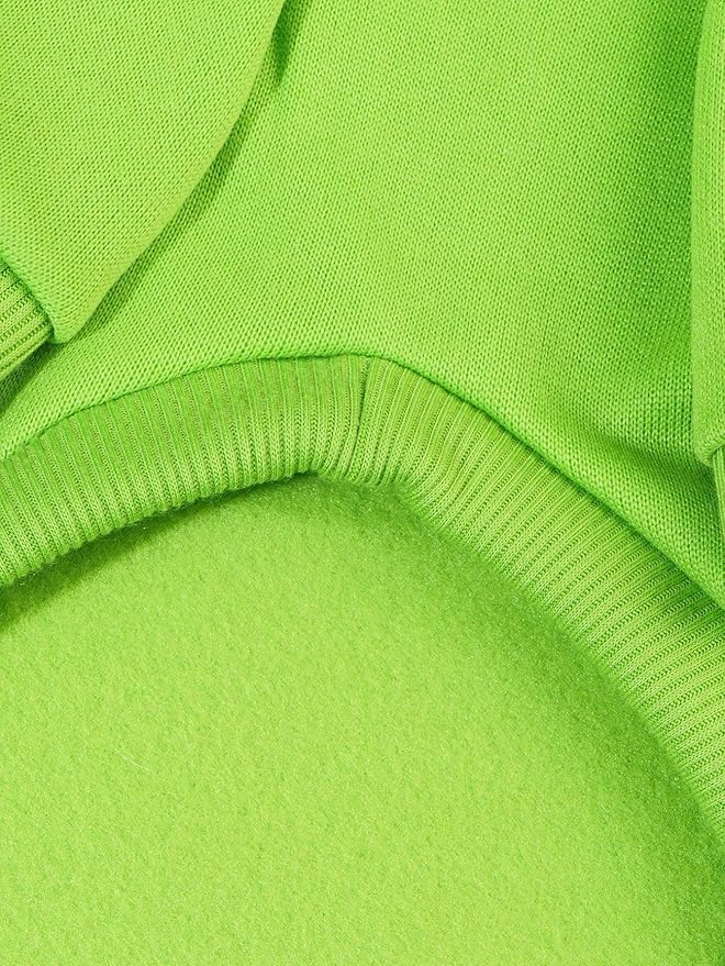 QWINEE Basic Dog Hoodie Sweatshirt Puppy Sweater Warm Cat Costumes Pet Clothes for Chihuahua Puppy Kitten Small Medium Dogs Green Medium