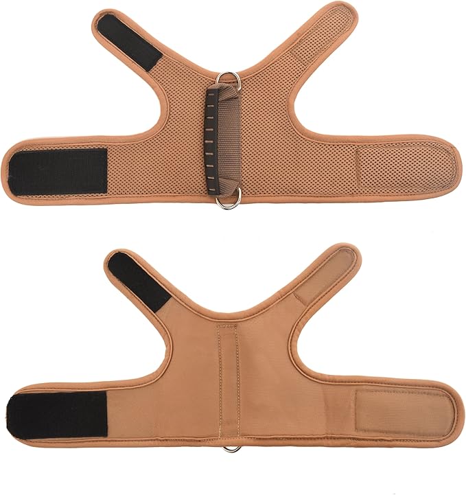 Cat Harness and Leash for Walking Escape Proof Breathable Mesh Fabric, Solid Brown, Medium, Adjustable Cat Walking Jackets with Handle, Padded Stylish Cat Vest