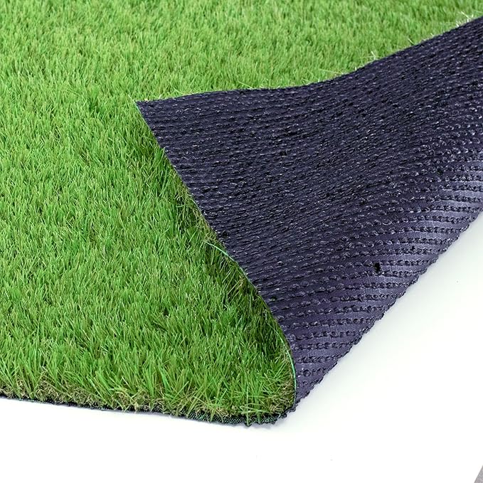 Artificial Grass Rug Outdoor Indoor 4FTX15FT Fake Grass Carpet Green Synthetic Grass Pet Turf Realistic Faux Grass Rug with Drain Holes for Garden Lawn Landscape Balcony Home Decor Patio