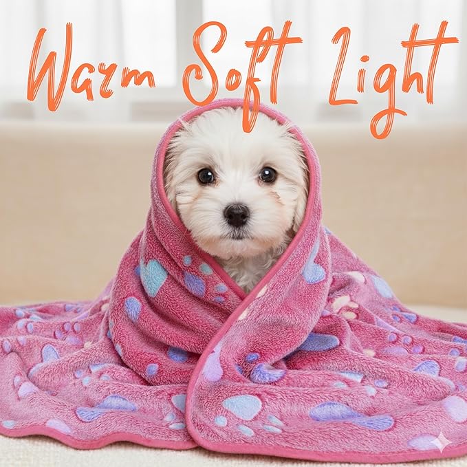 LeapSheep Pet Blankets for Dogs Cats - 3Pack Heart Pattern Super Soft Fluffy Dog Blankets for Small Medium Large Doggy Kitten(Heart, Medium)