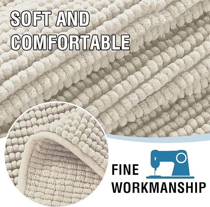 H.VERSAILTEX Plush Chenille Couch Cover for 3 Cushion Couch Anti Slip Washable Sofa Slipcovers Soft and Durable Furniture Protector for Dogs Cats Kids (27.5" x 71", Island Fossi)