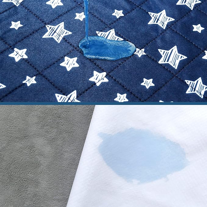 Waterproof Bed Pads Washable, Absorbent Chuck Pads for Incontinence, Washable Pee Pads for Dogs, Waterproof Mattress Protector for Seniors, Bedwetting Kids, Hospitals, Pets, 34"x52" 2 Pack