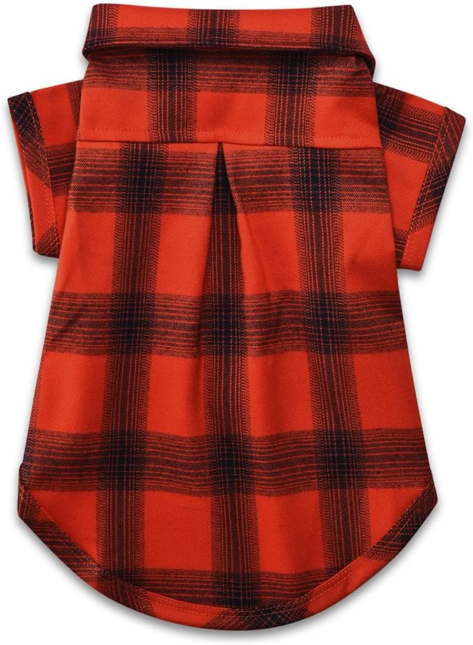 Koneseve Dog Shirt Plaid Dog Clothes for Medium Large Dogs Boy Girl Soft Pet T-Shirts Breathable Outfit Adorable Costume Grid Clothing Birthday Thanksgiving Christmas Sweater Apparel (Red#1; 4XL)