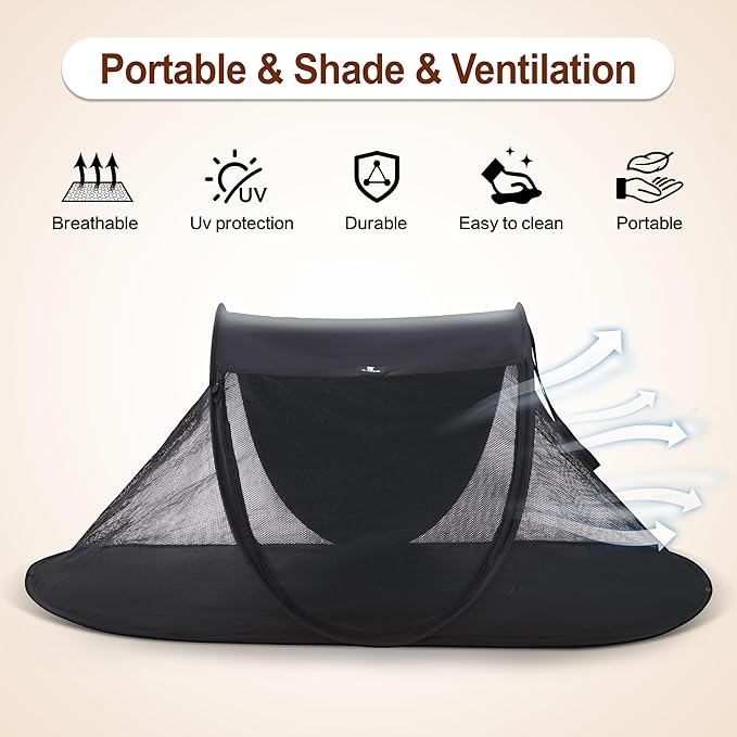 X-ZONE PET Outdoor Cat Tent, Pop Up Cat Playpen, Pet Enclosure Suitable Birds and Small Animals Black