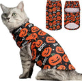 EXPAWLORER Cat Halloween Sweater - Sweaters for Cats Only Soft Warm Pet Clothes, Fall and Winter Pumpkin Coat Pullover Design, Fleece Sweatshirt Clothing Also for Puppy Small Dogs, Medium