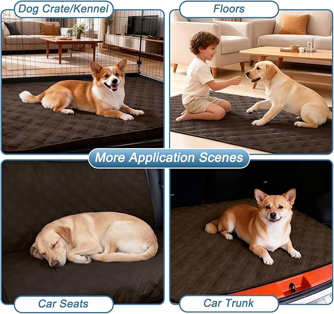 hyha Waterproof Dog Blanket, Reversible Pet Bed Blanket, Soft Sofa Couch Cover for Dogs Washable, Waterproof Pet Couch Covers for Sofa Puppy Cats Furniture Protector(30"x70", Chocolate/Beige)