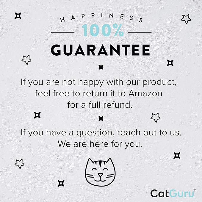 CatGuru Cat Litter Scoop, Jumbo Litter Scoop, Litter Scooper with Deep Shovel & Long Handle, Super Fast Sifter, Durable Kitty Litter Scoop, Cat Stuff, Kitten Supplies (White)