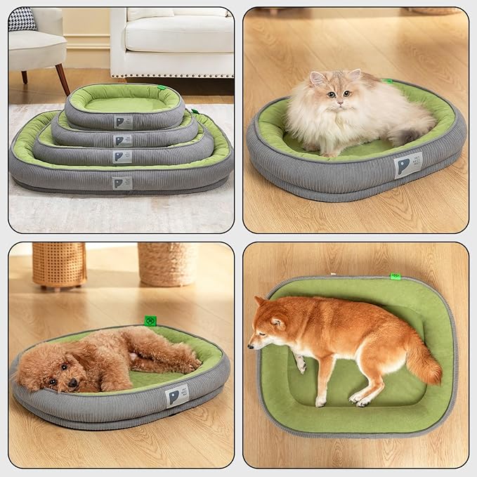 Orthopedic Dog Bed for Medium Dogs,Dog Sofa Bed with Egg Crate Foam Four Sided Bolster with Removable Cover & Non-Slip Bottom M