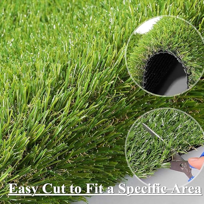 ALTRUISTIC Premium Artificial Grass Drainage Holes & Rubber Backing 70 oz Realistic Synthetic Grass Mat Extra-Heavy & Soft Pet Turf Fake Grass for Dogs or Outdoor Decor,(6 ft x8 ft = 48 Square ft)