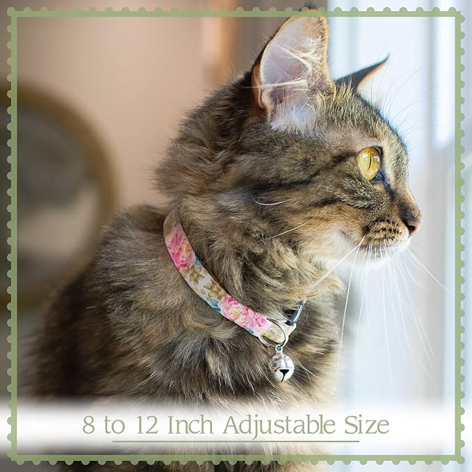 Country Brook Petz - Tie Dye Stripes Cat Collar - Groovy Collection Featuring Far Out Designs