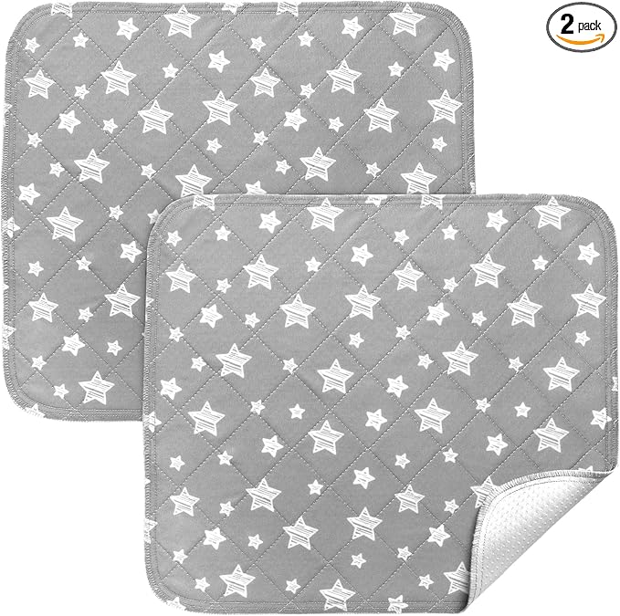 Waterproof Bed Pads Washable, Absorbent Chuck Pads for Incontinence, Washable Pee Pads for Dogs, Waterproof Mattress Protector for Seniors, Bedwetting Kids, Hospitals, Pets, 18"x16" 2 Pack