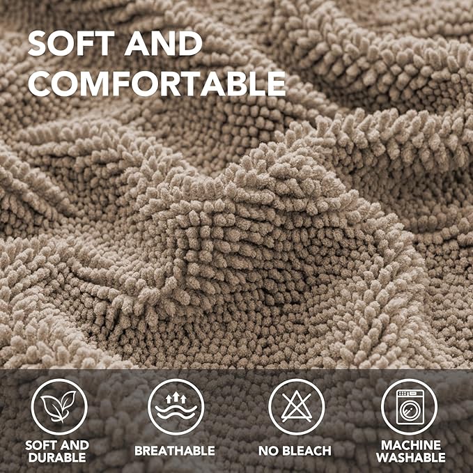 H.VERSAILTEX Non Slip Pet Couch Cover Chenille Dog Bed Protector Thick Soft Sofa Slipcover Pet Friendly Washable Couch Cushion Covers for Pets (30" x 53", Sand)