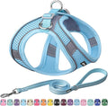 AIITLE Step in Dog Harness and Leash Set - No Pull Escape Proof Vest Harnesses with Soft Mesh and Reflective Bands, Adjustable Pet Outdoor Harnesses for Small and Medium Dogs Pure Blue M