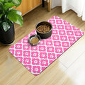 Dog Food Mat 16X24 Inch Pet Feeding Absorbent Mats for Floor Cat Water Bowl Placemats Non-Slip Washable Dog Mat for Food and Water