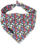 ARING PET Floral Dog Bandana, Spring Summer Colorful Flower Girl Pet Bandana Scarf Triangle Bibs for Puppy Small Medium Large Dogs-L
