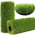 Artificial Grass Rug Outdoor Indoor 6FTX80FT Fake Grass Carpet Green Synthetic Grass Pet Turf Realistic Faux Grass Rug with Drain Holes for Garden Lawn Landscape Balcony Home Decor Patio