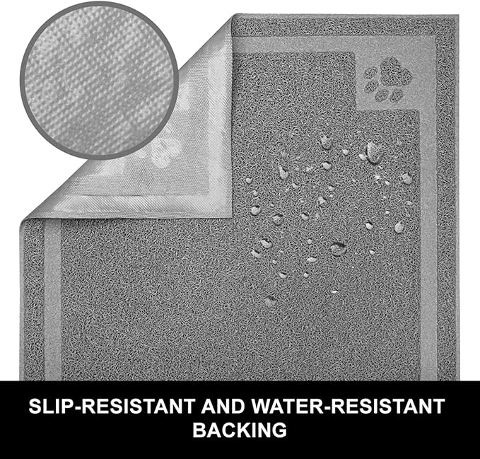 Pet Feeding Mat for Large Dogs and Cats 35" x 25" Flexible and Waterproof Dog Bowl Mat for Food and Water, Easy to Clean Dog Food Mat with Non Slip Backing