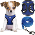 YIMEIS Dog Harness and Leash Set, No Pull Soft Mesh Pet Harness, Reflective Adjustable Puppy Vest for Small Medium Large Dogs, Cats (Royal Blue & Black, X-Small (Pack of 1)