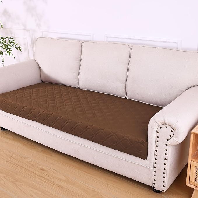 hyha Waterproof Dog Bed Blanket, Soft Pet Blankets, Waterproof Couch Cover for Dogs, Reversible Sofa Covers Washable for Furniture (40x90 Inch, Brown/Beige)