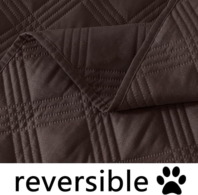 hyha Waterproof Dog Blanket, Reversible Pet Bed Blanket, Soft Sofa Couch Cover for Dogs Washable, Waterproof Pet Couch Covers for Sofa Puppy Cats Furniture Protector(30"x53", Chocolate/Chocolate)