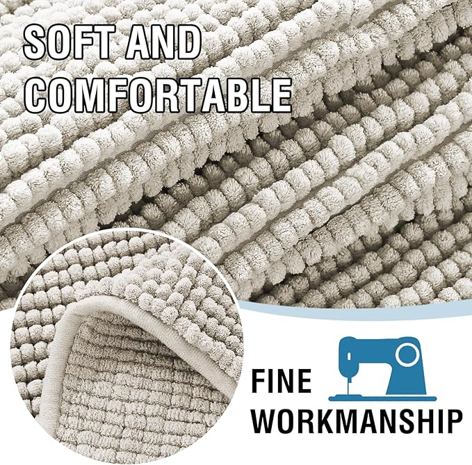 H.VERSAILTEX Plush Chenille Couch Cover for 3 Cushion Couch Anti Slip Washable Sofa Slipcovers Soft and Durable Furniture Protector for Dogs Cats Kids (27.5" x 82", Oatmeal)