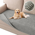 H.VERSAILTEX Plush Chenille Dog Bed Cover Thick Soft Sofa Cover for 3 Cushion Couch Anti Slip Couch Cover Furniture Protector for Dog, Pet, Cat (35" x 74", Dove)