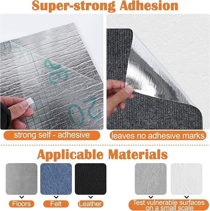 Cat Scratch Furniture Protector - 78.7" x 13.8" Trimmable Self-Adhesive Cats Claws Scratch Pads, DIY Cat Climbing Couch Protector for Scratch Post Cat Tree Replacement Indoor (Dark Gray)