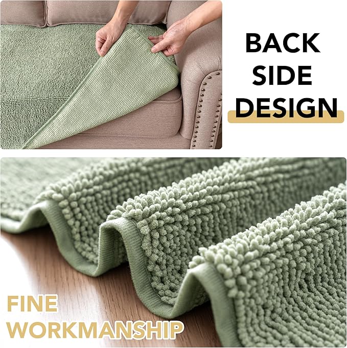 H.VERSAILTEX Non Slip Pet Couch Cover Chenille Dog Bed Protector Thick Soft Sofa Slipcover Pet Friendly Washable Couch Cushion Covers for Pets (52" x 82", Sea Foam)