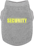 Discover Cozy Cotton Canine Wear: Soft, Lightweight, and Breathable Dog Shirt Vest with Eye-Catching Graphics(Security), Keeping Your Furry Friend Warm and Comfy! Grey S