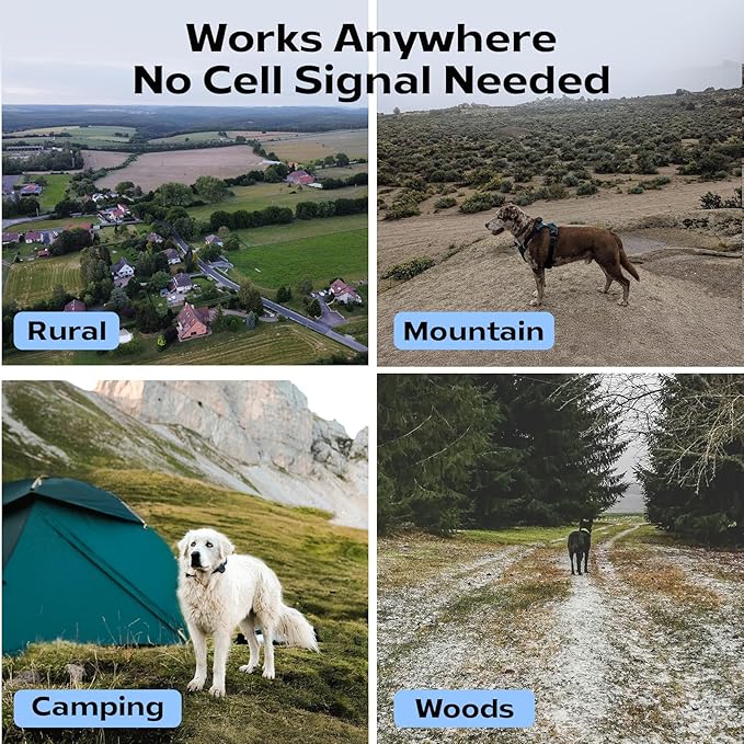 Aorkuler GPS Dog Tracker – Track Your Dog Up to 3.5 Miles Without Phone or Cell Signal | No App, No Monthly Fees | Ideal for Hiking, Rural & Remote Areas (Tracker 2)