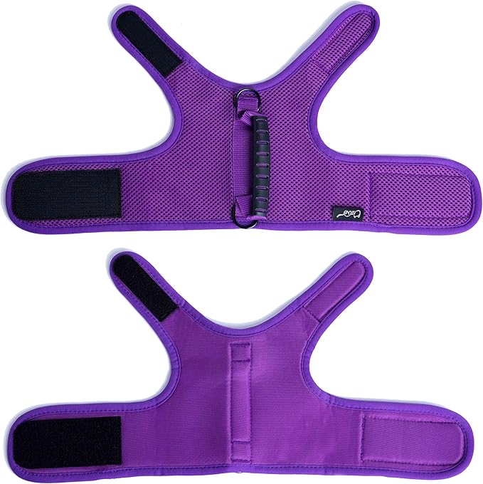 Kitty Harness and Leash for Walking Escape Proof Breathable Mesh Fabric, Purple, Small, Adjustable Cat Walking Jackets with Handle, Padded Stylish Cat Vest