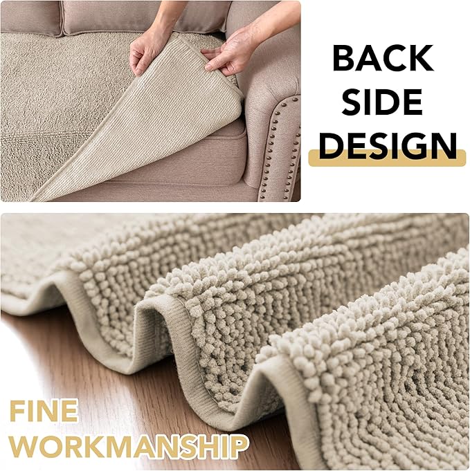 H.VERSAILTEX Non Slip Pet Couch Cover Chenille Dog Bed Protector Thick Soft Sofa Slipcover Pet Friendly Washable Couch Cushion Covers for Pets (30" x 70", Island Fossi)